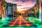Lake Fantasy I Art Print