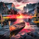 Lake Fantasy V Art Print