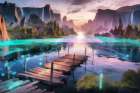 Lake Fantasy IX Art Print