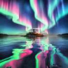 Northern Lights Fantasy VII Art Print
