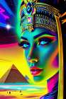 Cleopatra Pop Art V Art Print