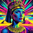 Cleopatra Pop Art VIII Abstract Art Print