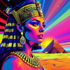 Cleopatra Pop Art IX Abstract Art Print