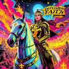Joan of Arc Pop Art XI Art Print