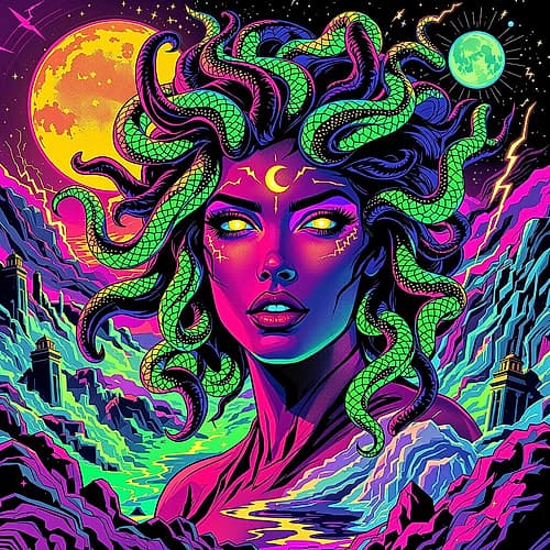 Medusa Pop Art I Art Print by Vanessa Knight