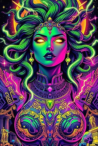 Medusa Pop Art VI Fantasy Print