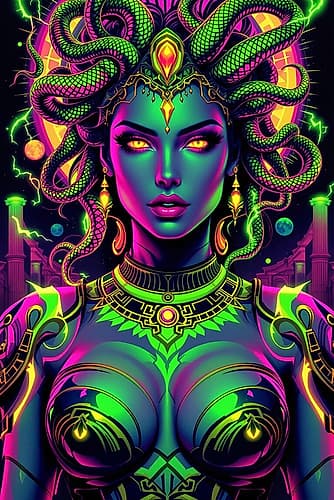 Medusa Pop Art VII Art Print by Vanessa Knight