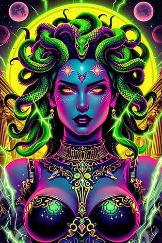 Medusa Pop Art IX Art Print by Vanessa Knight