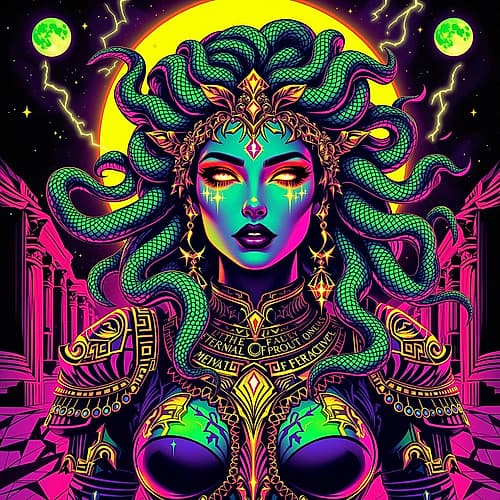 Medusa Pop Art X Art Print by Vanessa Knight