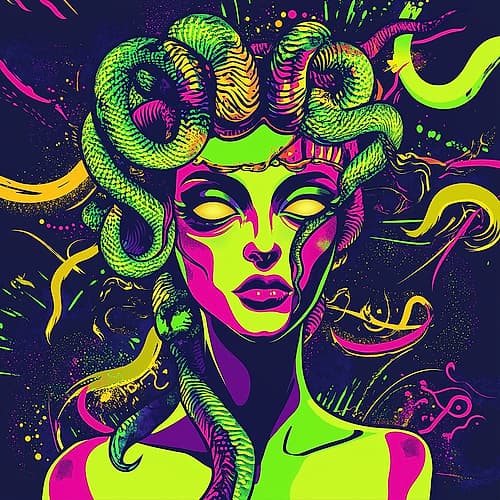 Medusa Pop Art XVII Art Print by Vanessa Knight