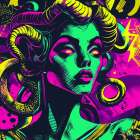 Medusa Pop Art XVIII Art Print