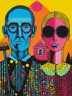 American Gothic Pop Art III Art Print