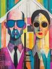 American Gothic Pop Art V Art Print
