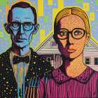 American Gothic Pop Art VII Art Print