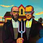 American Gothic Pop Art VIII Art Print