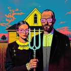 American Gothic Pop Art X Art Print