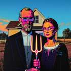 American Gothic Pop Art XII Art Print