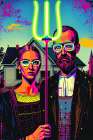 American Gothic Pop Art XIX Art Print