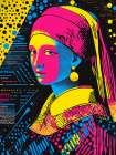 Girl with a Pearl Earring Pop Art I Art Print