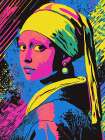 Girl with a Pearl Earring Pop Art III Abstract Art Print