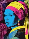 Girl with a Pearl Earring Pop Art V Art Print