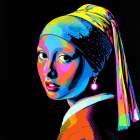 Girl with a Pearl Earring Pop Art VIII Art Print