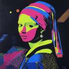 Girl with a Pearl Earring Pop Art XI Art Print