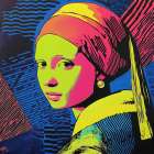 Girl with a Pearl Earring Pop Art XIII Art Print