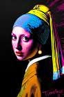 Girl with a Pearl Earring Pop Art XIV Art Print