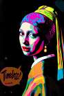 Girl with a Pearl Earring Pop Art XVII Art Print