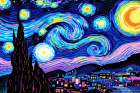 Starry Night Pop Art VII Abstract Art Print