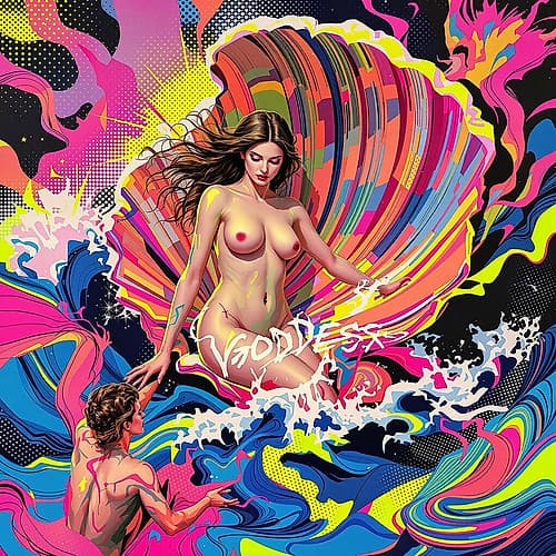 Birth of Venus Pop Art V Art Print by Vanessa Knight