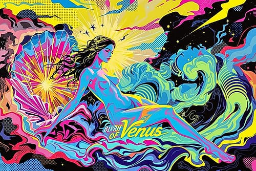 Birth of Venus Pop Art X Art Print by Vanessa Knight