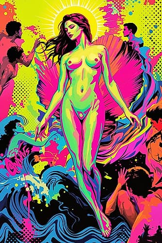 Birth of Venus Pop Art XI Art Print by Vanessa Knight