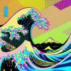 The Great Wave Pop Art II Art Print