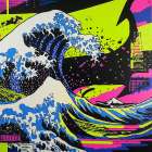 The Great Wave Pop Art XVII Art Print