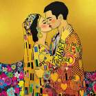 The Kiss Pop Art II Art Print