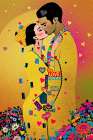 The Kiss Pop Art VII Art Print