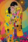 The Kiss Pop Art VIII Art Print