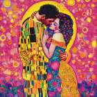 The Kiss Pop Art XI Art Print