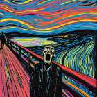 The Scream Pop Art V Art Print