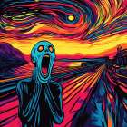 The Scream Pop Art XI Art Print