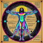 Vitruvian Man Pop Art I Art Print