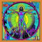 Vitruvian Man Pop Art IV Art Print