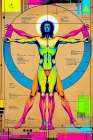 Vitruvian Man Pop Art V Art Print