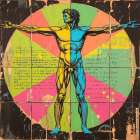 Vitruvian Man Pop Art XI Art Print