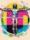 Vitruvian Man Pop Art XII Art Print