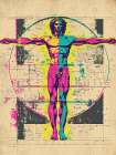 Vitruvian Man Pop Art XIII Art Print
