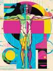 Vitruvian Man Pop Art XIV Art Print