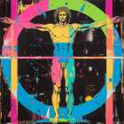 Vitruvian Man Pop Art XVII Art Print